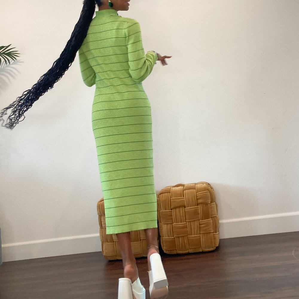 Target Lime Green Long Sleeve Turtleneck Dress Celebrating Black Lives Matter